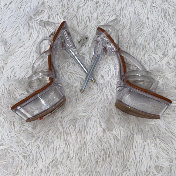 NWT Chase + Chloe clear strappy stilettos - Picture 4 of 6